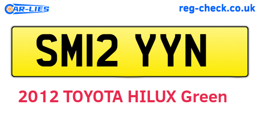 SM12YYN are the vehicle registration plates.