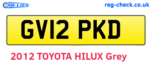 GV12PKD are the vehicle registration plates.