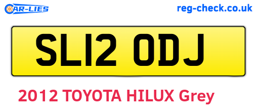 SL12ODJ are the vehicle registration plates.