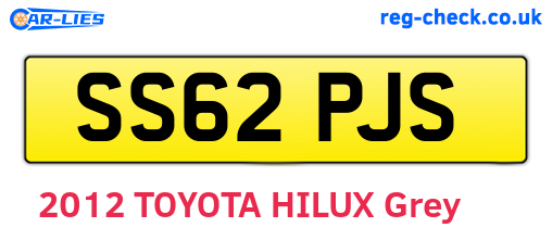 SS62PJS are the vehicle registration plates.