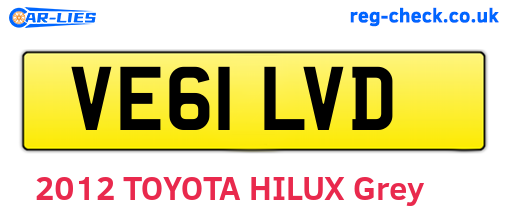 VE61LVD are the vehicle registration plates.