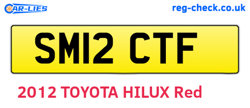 SM12CTF are the vehicle registration plates.