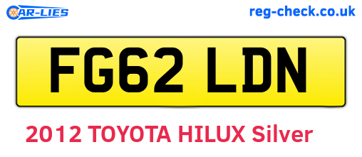 FG62LDN are the vehicle registration plates.