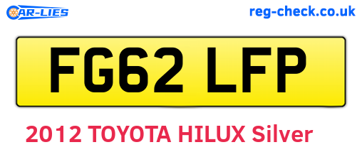 FG62LFP are the vehicle registration plates.
