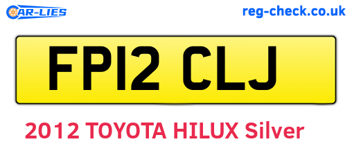 FP12CLJ are the vehicle registration plates.