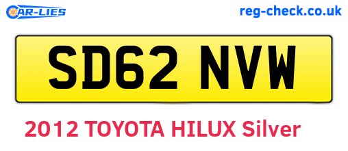 SD62NVW are the vehicle registration plates.