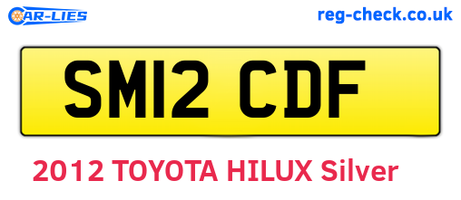 SM12CDF are the vehicle registration plates.