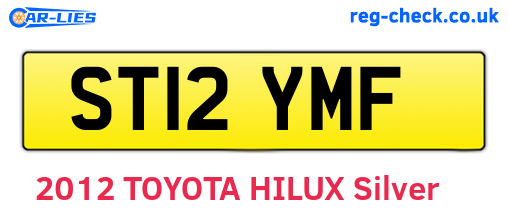 ST12YMF are the vehicle registration plates.