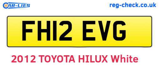 FH12EVG are the vehicle registration plates.