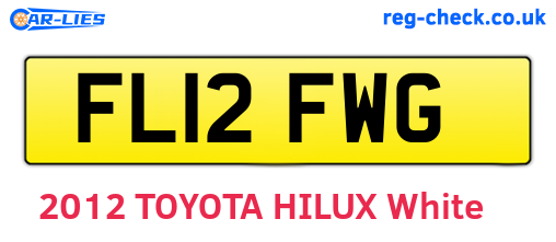 FL12FWG are the vehicle registration plates.