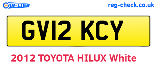GV12KCY are the vehicle registration plates.