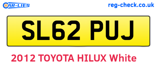 SL62PUJ are the vehicle registration plates.