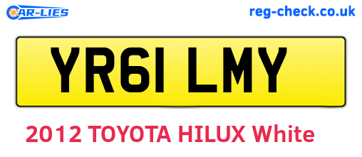 YR61LMY are the vehicle registration plates.
