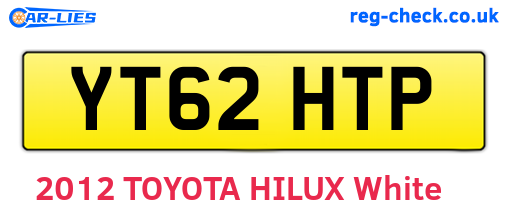 YT62HTP are the vehicle registration plates.