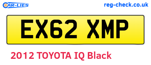 EX62XMP are the vehicle registration plates.