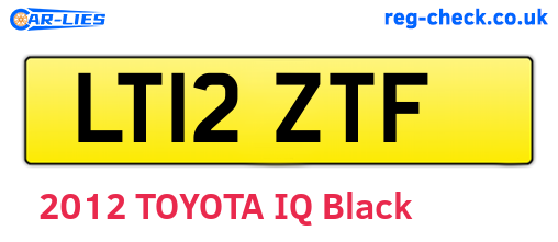 LT12ZTF are the vehicle registration plates.