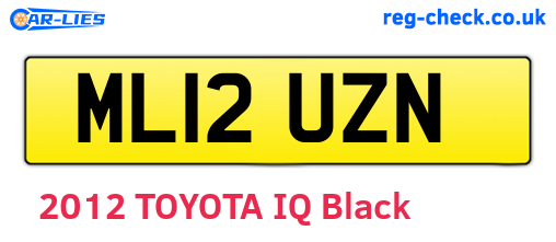 ML12UZN are the vehicle registration plates.