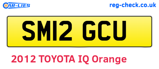 SM12GCU are the vehicle registration plates.
