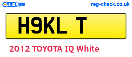 H9KLT are the vehicle registration plates.