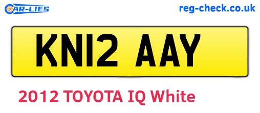 KN12AAY are the vehicle registration plates.