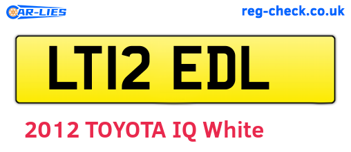 LT12EDL are the vehicle registration plates.