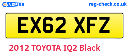 EX62XFZ are the vehicle registration plates.