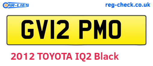 GV12PMO are the vehicle registration plates.