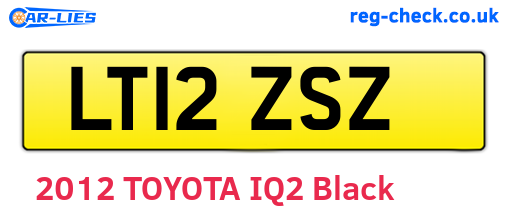 LT12ZSZ are the vehicle registration plates.