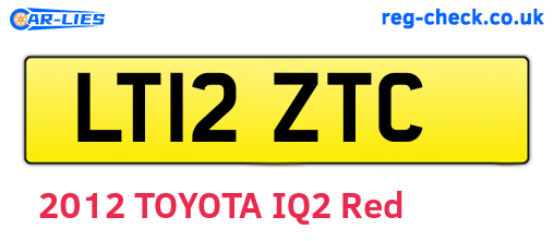 LT12ZTC are the vehicle registration plates.