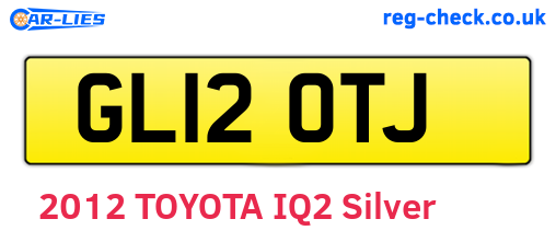 GL12OTJ are the vehicle registration plates.