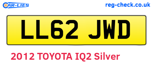 LL62JWD are the vehicle registration plates.
