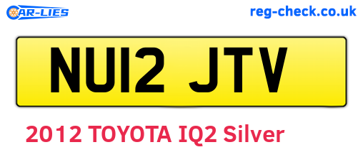 NU12JTV are the vehicle registration plates.