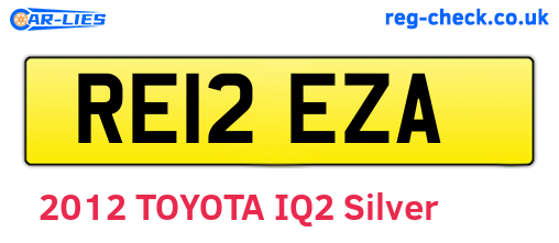 RE12EZA are the vehicle registration plates.