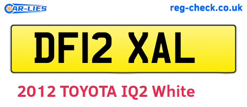 DF12XAL are the vehicle registration plates.