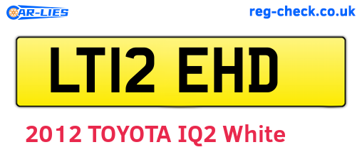 LT12EHD are the vehicle registration plates.