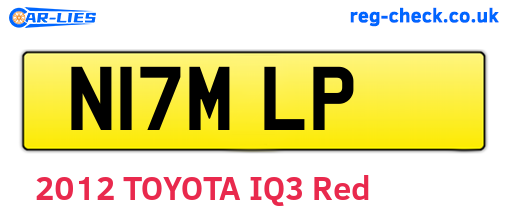 N17MLP are the vehicle registration plates.