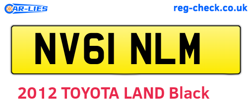 NV61NLM are the vehicle registration plates.