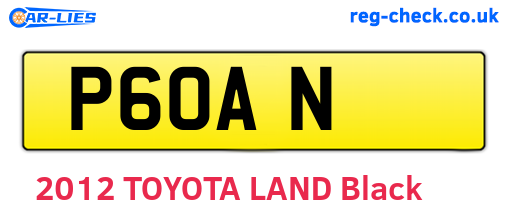 P6OAN are the vehicle registration plates.