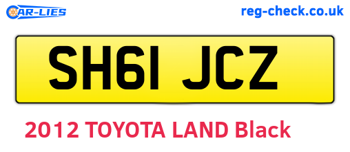 SH61JCZ are the vehicle registration plates.