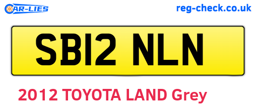 SB12NLN are the vehicle registration plates.