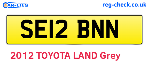 SE12BNN are the vehicle registration plates.