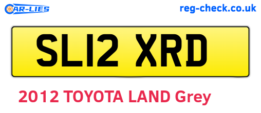 SL12XRD are the vehicle registration plates.