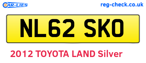 NL62SKO are the vehicle registration plates.
