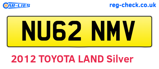 NU62NMV are the vehicle registration plates.