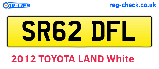 SR62DFL are the vehicle registration plates.