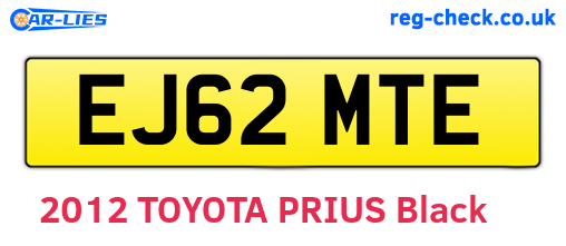 EJ62MTE are the vehicle registration plates.