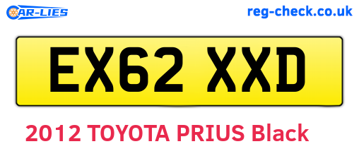 EX62XXD are the vehicle registration plates.