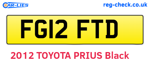 FG12FTD are the vehicle registration plates.