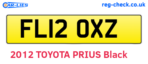 FL12OXZ are the vehicle registration plates.