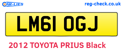 LM61OGJ are the vehicle registration plates.